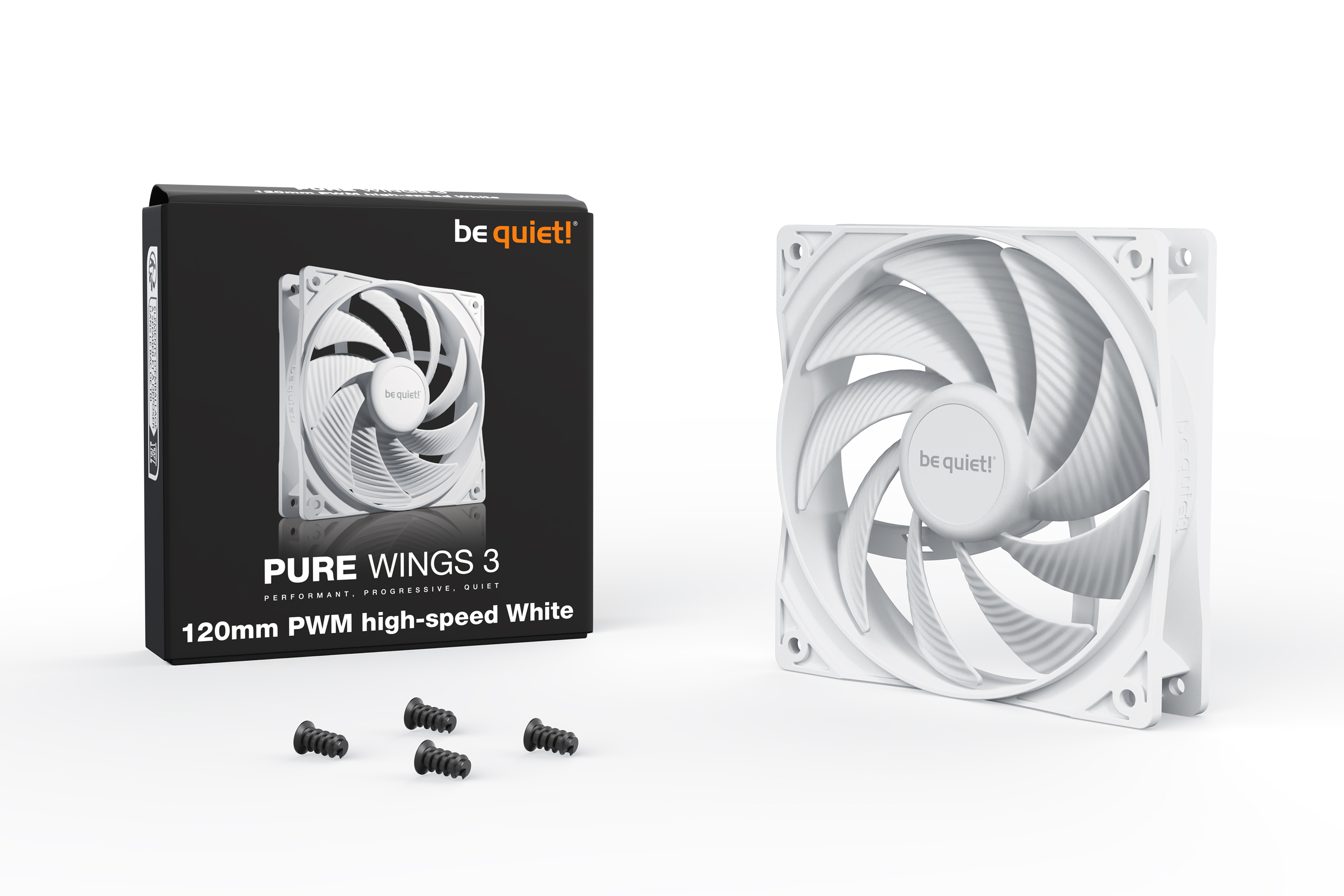 Fan Blades Optimized for Radiators Be Quiet! Pure Wings 3 120mm PWM HS White