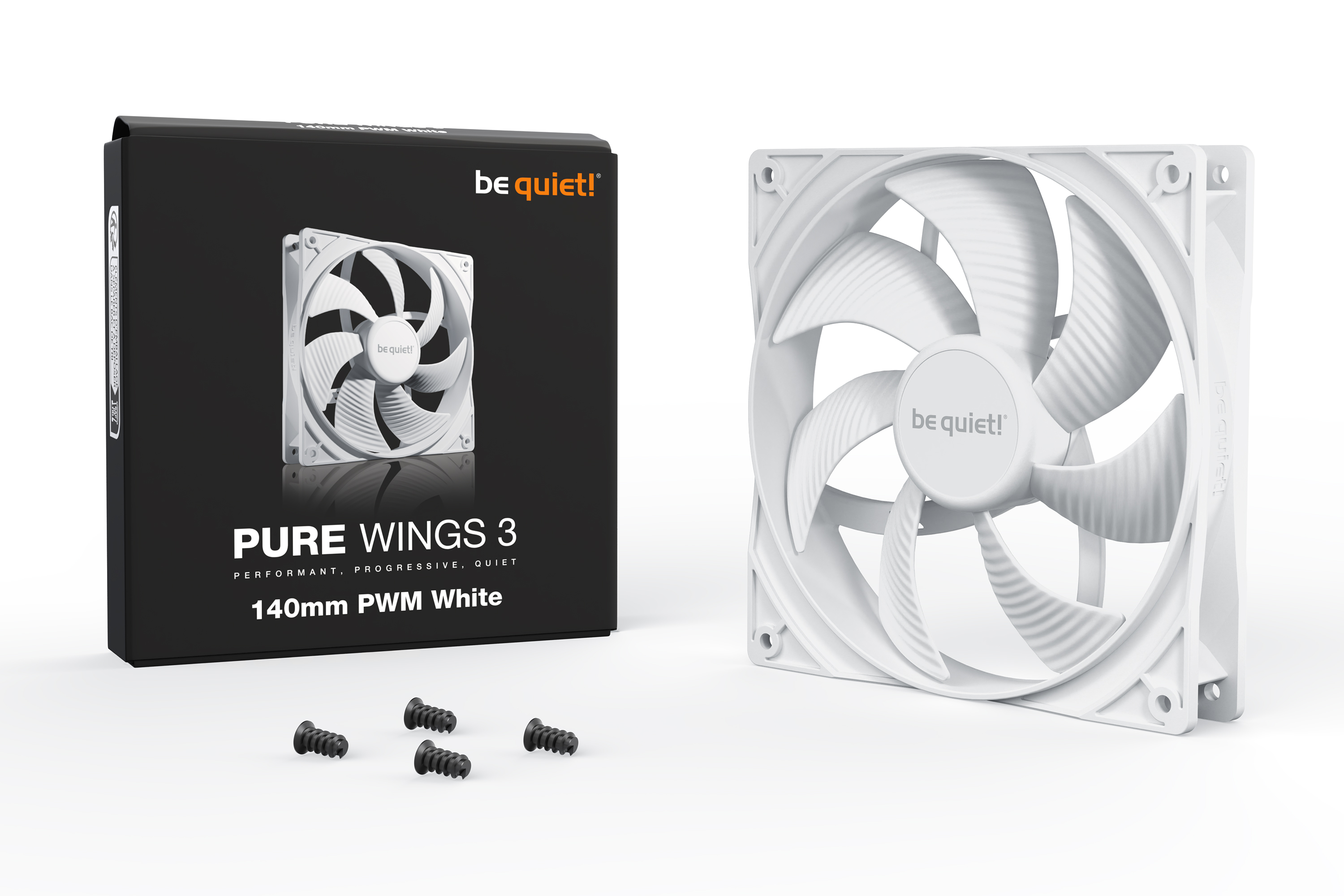 Fan Blades Optimized for High Airflow Be Quiet! Pure Wings 3 140mm PWM White