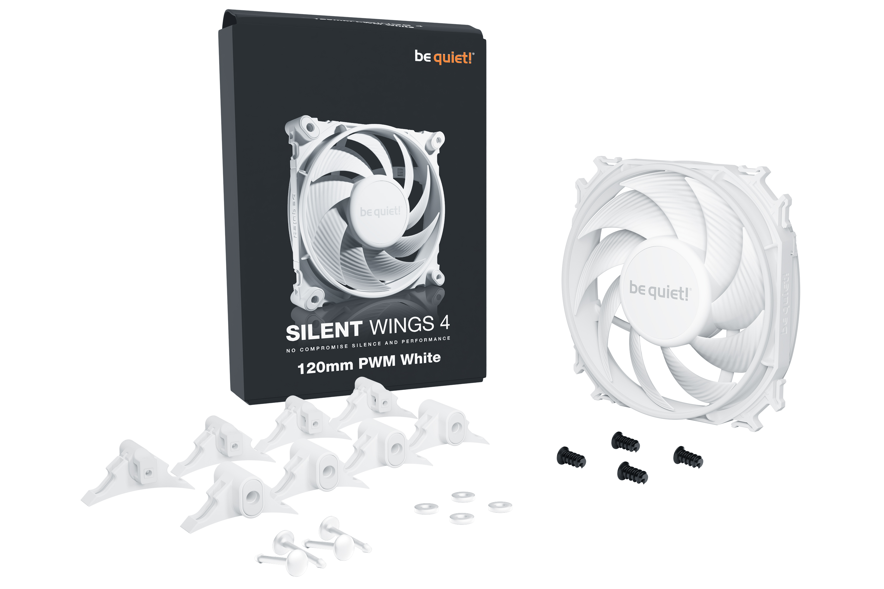 Be Quiet! Silent Wings 4 120mm PWM White Multiple Mounting Options