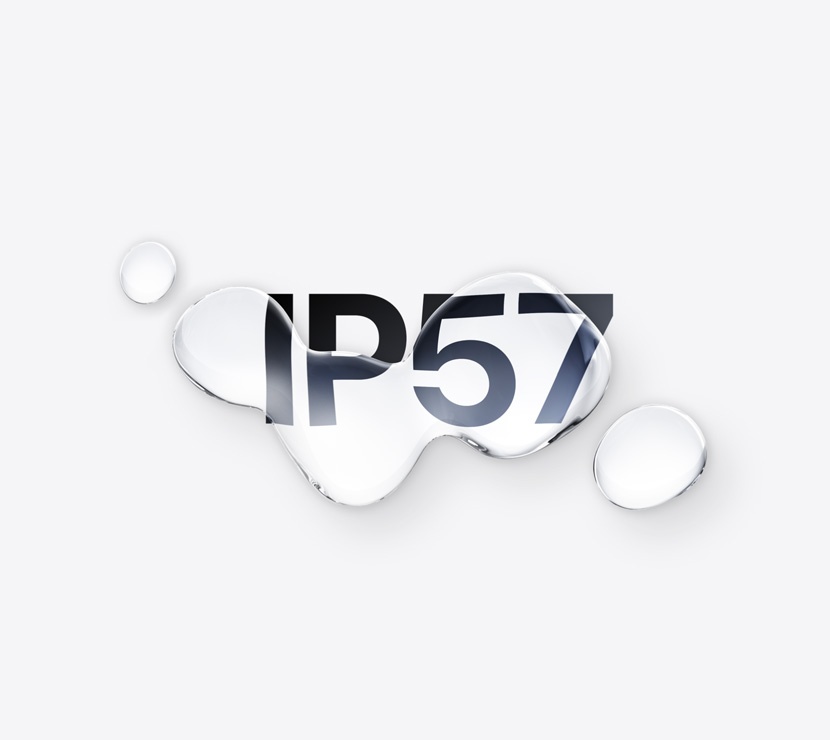 Vodena kapljica, tekst: IP57