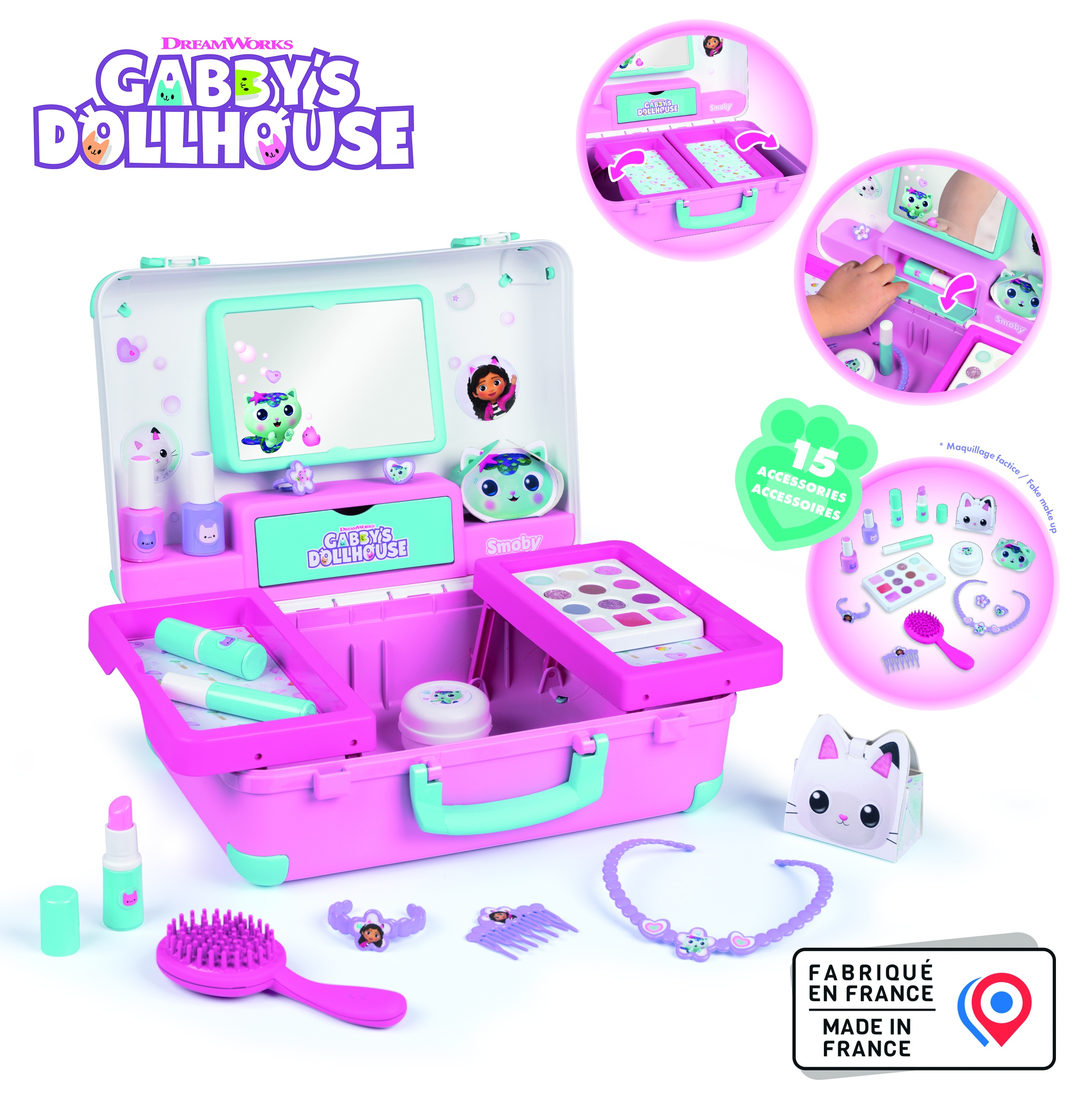 Smoby torba za šminkanje Gabby Beauty vanity – detalj 3