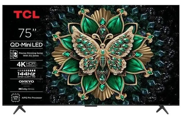 TCL 75C6K — prednji izgled televizora