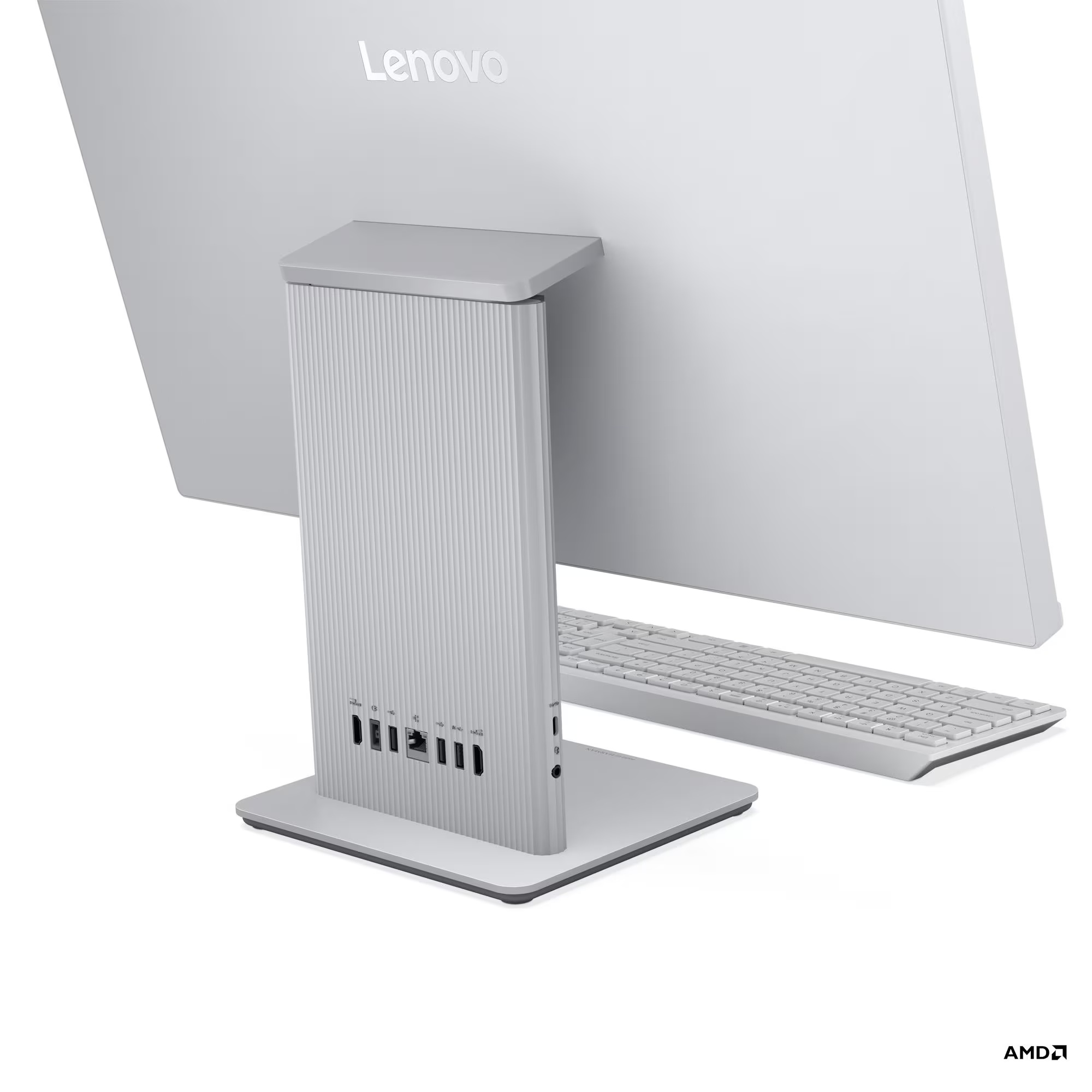 Lenovo IdeaCentre AIO 27ARR9, stražnji priključci i bežična tipkovnica