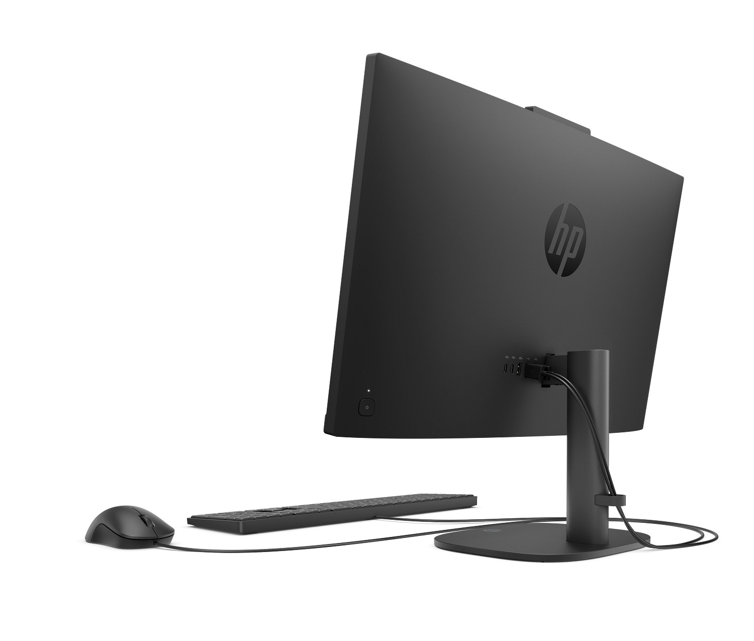 Stražnji prikaz crnog HP OmniStudio 24-cu0038ny All-in-One računala