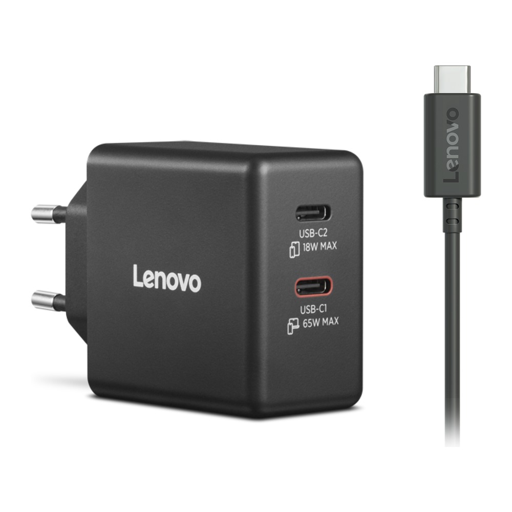 Lenovo Dual USB-C 65W GaN punjač