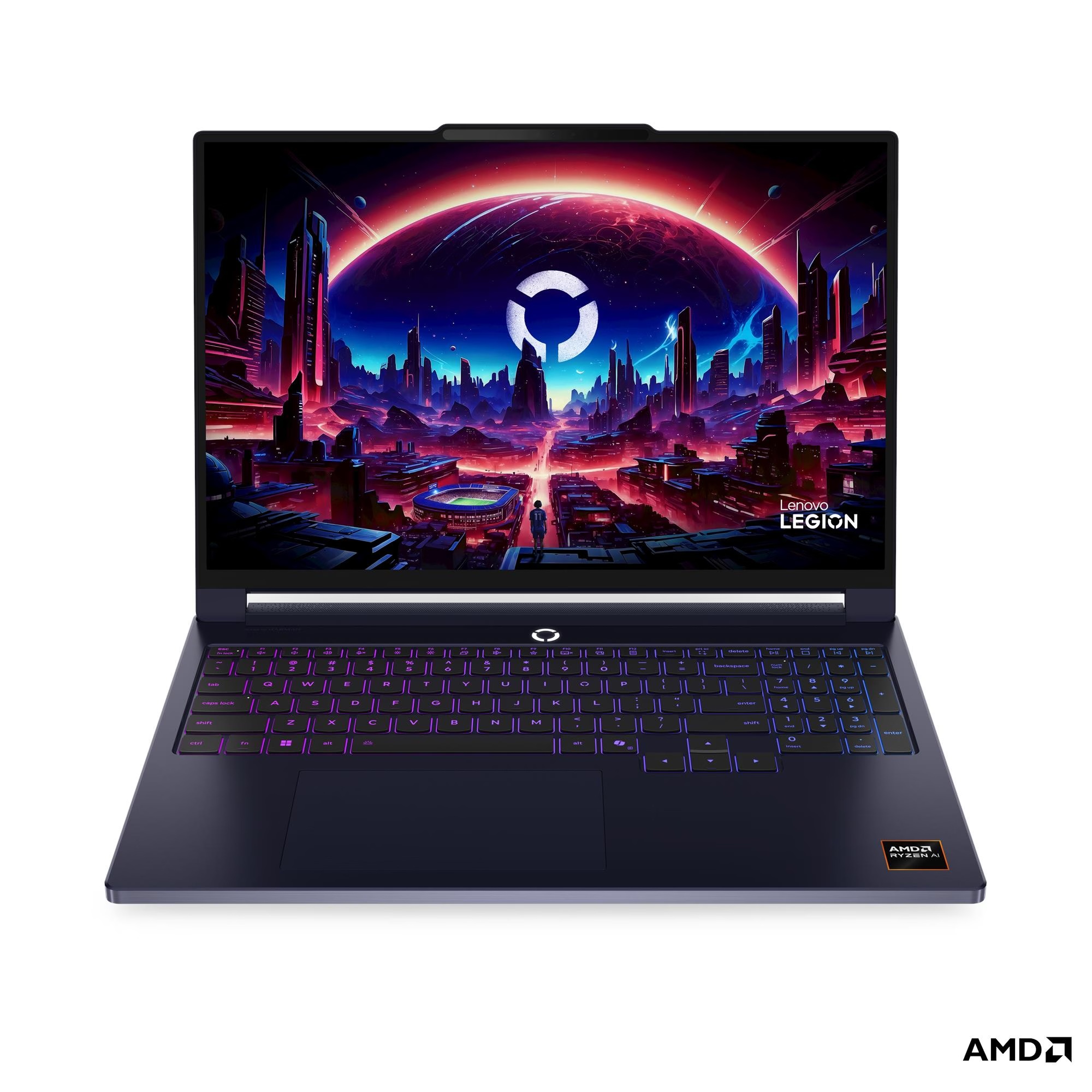 Lenovo Legion 7 16AGP11, prednji prikaz OLED ekrana i RGB tipkovnice