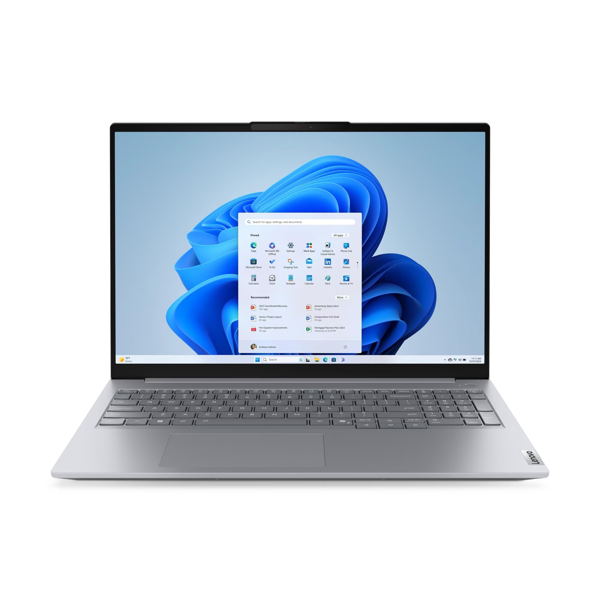 Lenovo ThinkBook 16 Gen 8 IAL iz prednjeg kuta