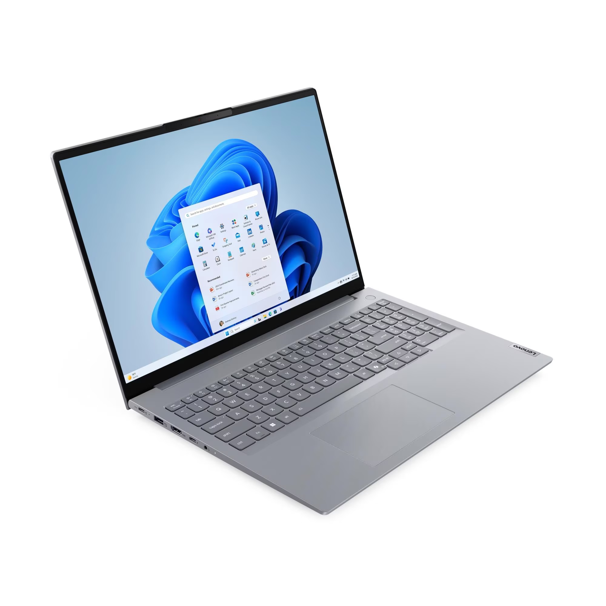 Prednji prikaz laptopa Lenovo ThinkBook 16 Gen 8 IAL