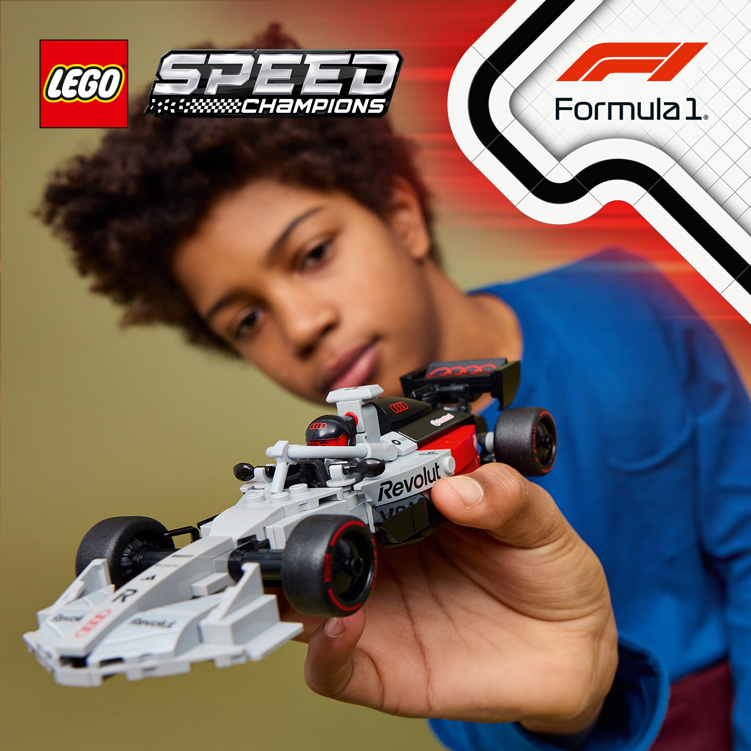 Komplet za slaganje LEGO® Trkaći automobil Audi Revolut F1® Team R26