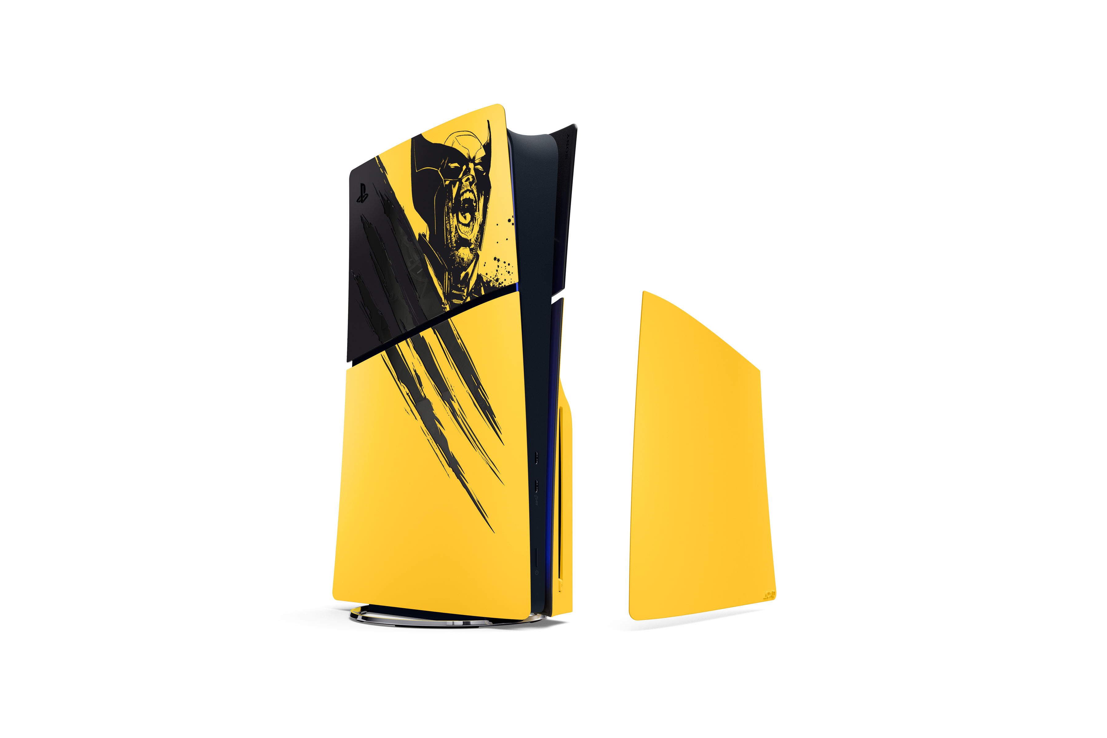 Detalj Battle Yellow poklopaca za konzolu PS5 Slim