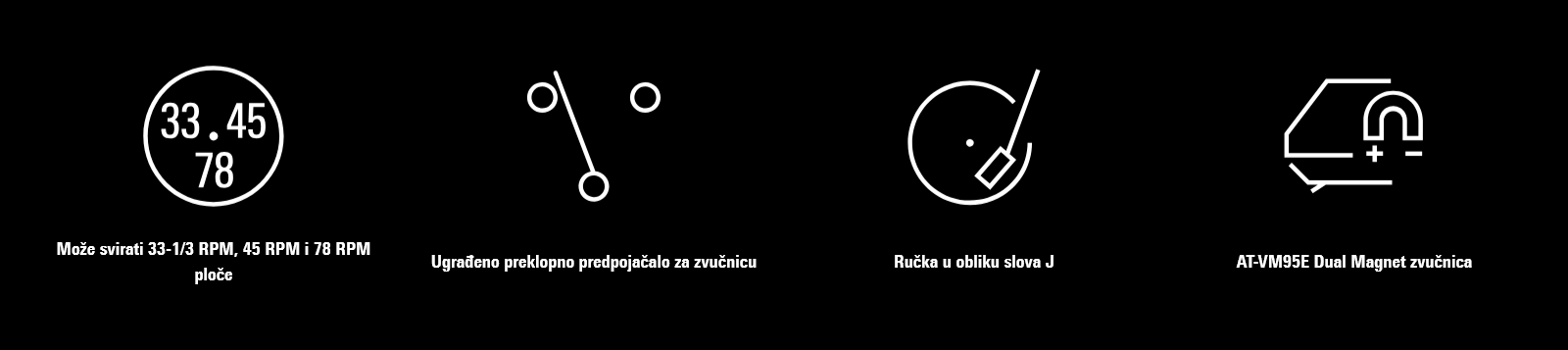 Screenshot značajki gramofona AT-LP5X