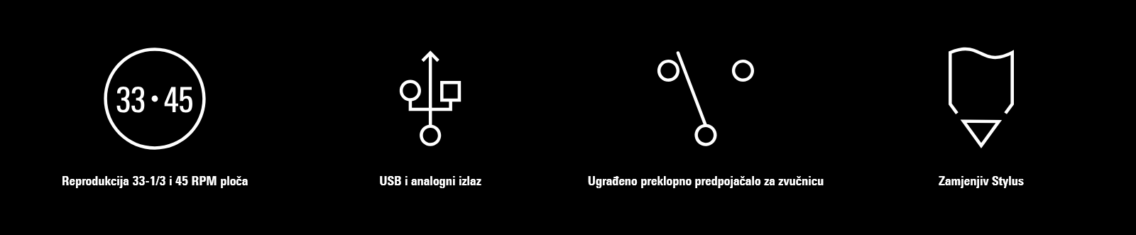 Screenshot značajki gramofona AT-LP60XUSB