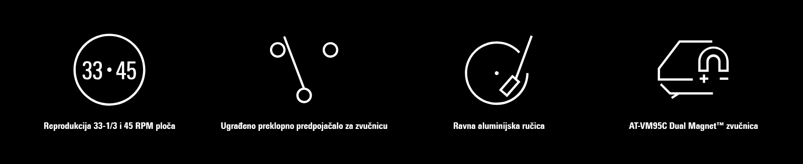 Screenshot značajki gramofona AT-LPW40WN