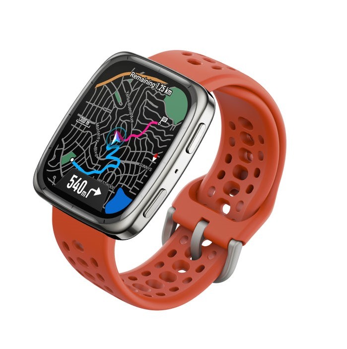 Amazfit sat s prikazom mape na zaslonu