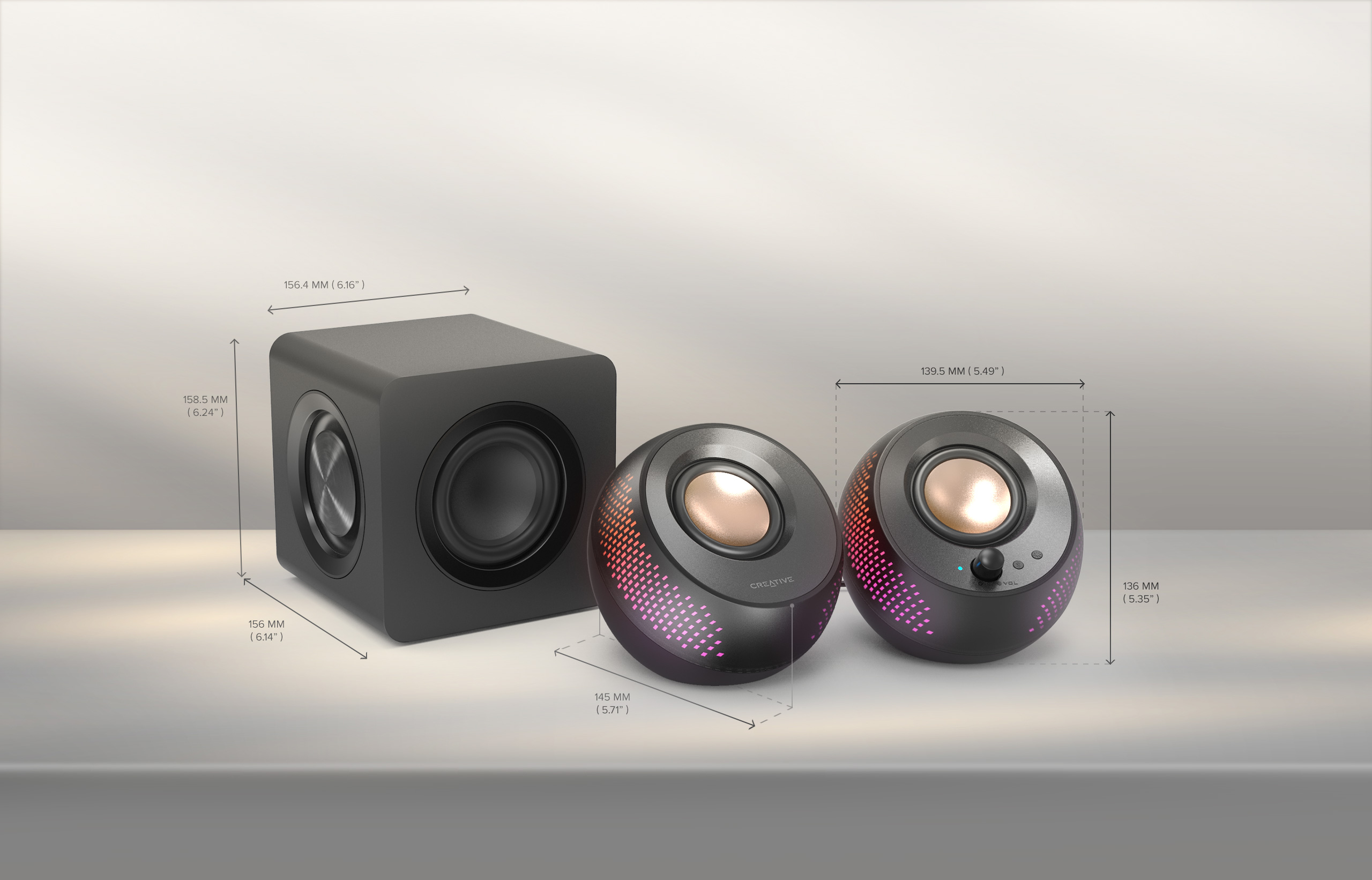 Dimenzije Creative Pebble X Plus