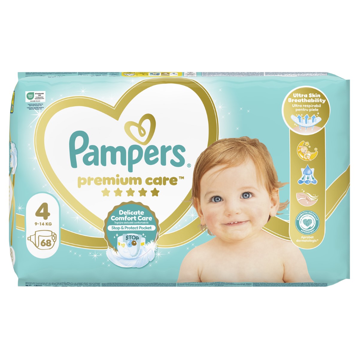 Pampers Premium Care pelene veličina 4 (Maxi) Jumbo Pack 68 kom (9–14 kg)