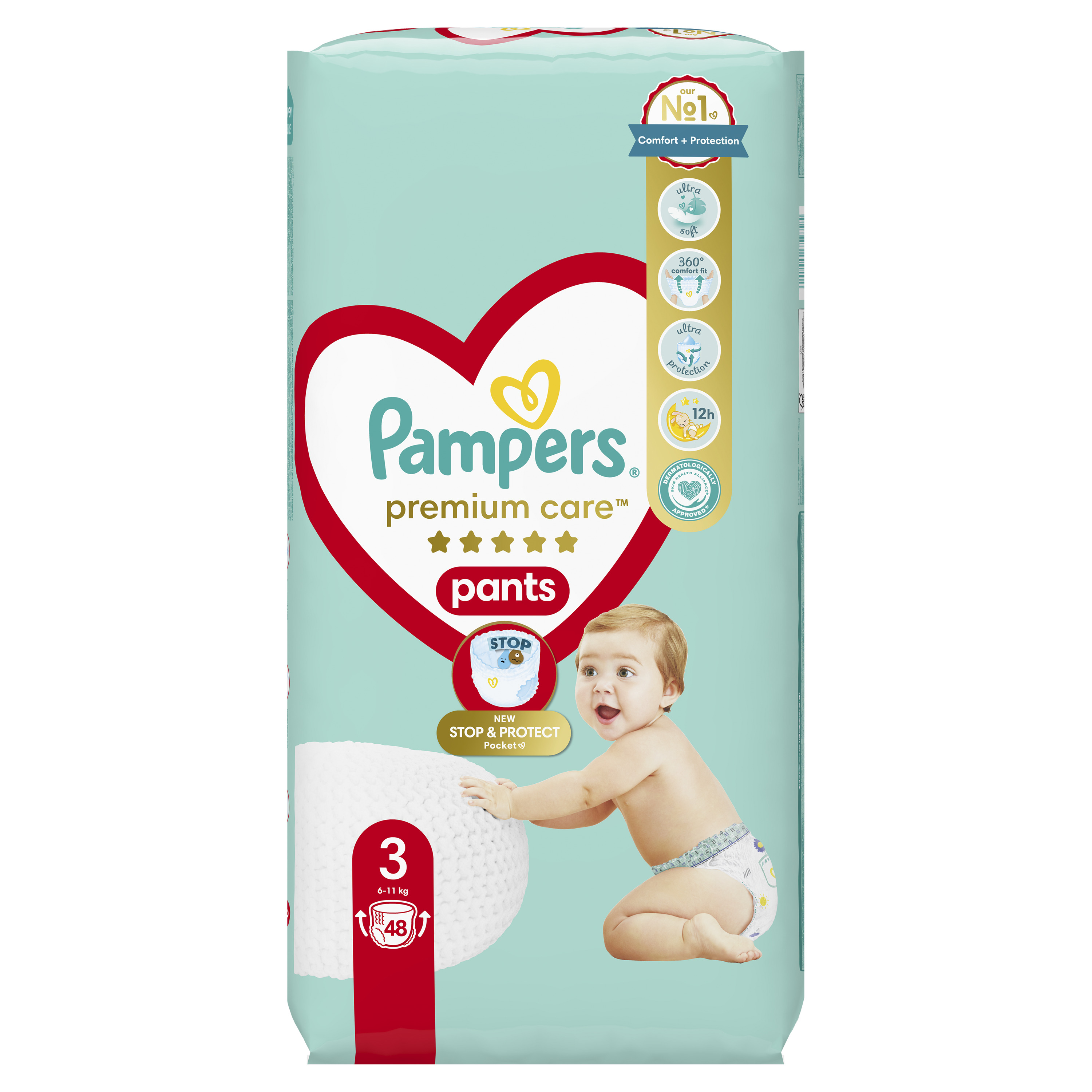 Pampers Premium Care Pants pelene gaćice veličina 3 (Midi) 48 kom (6–11 kg)