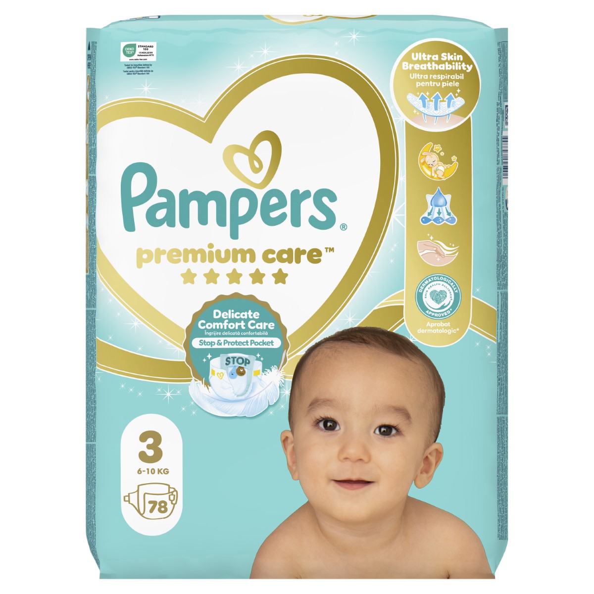 Pampers Premium Care pelene veličina 3 (Midi) Jumbo Pack 78 kom (6–10 kg)