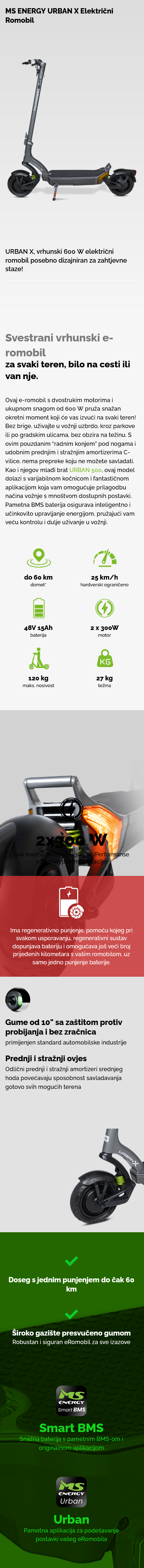 MS ENERGY URBAN X Električni Romobil